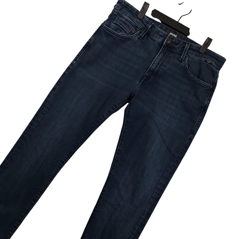 Mavi Jeans Mens 32x32 (Fits 32x28) Blue Dark Wash Regular Straight Denim Pants